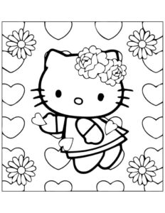 Dibujo de Bueno Hello Kitty para Colorear