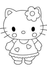 Dibujo de Hello Kitty Normales para Colorear
