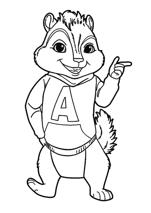 alvin y las ardillas para colorear
