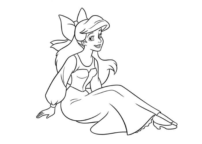 ariel disney para imprimir colorear