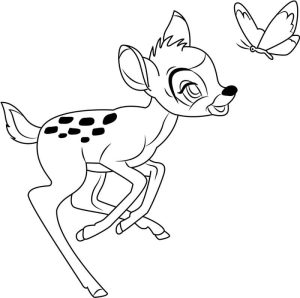 bambi para colorear