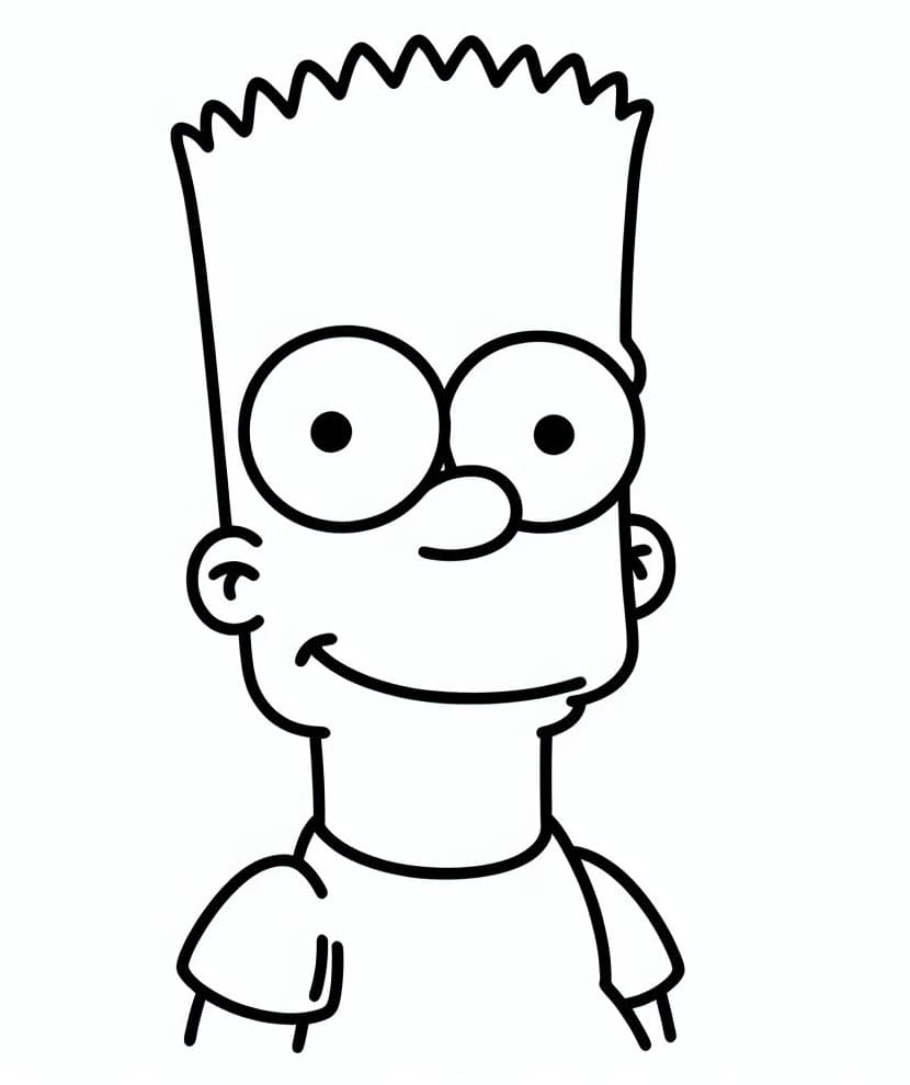bart simpson para colorear