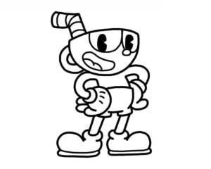 cuphead para colorear