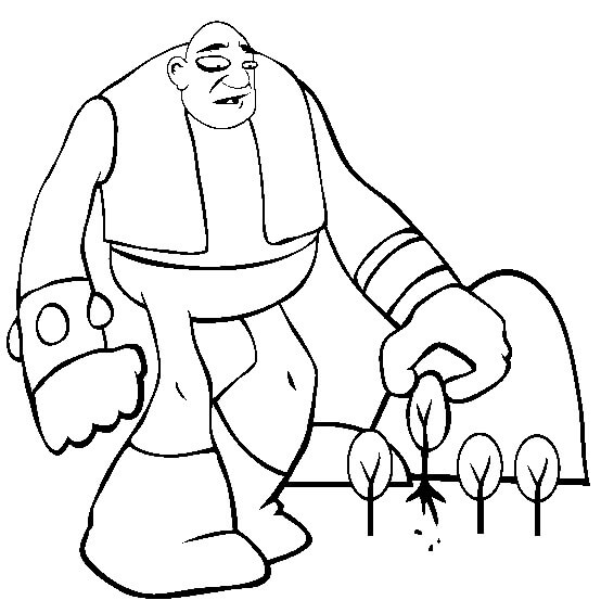 dibujo de gigante para colorear y imprimir
