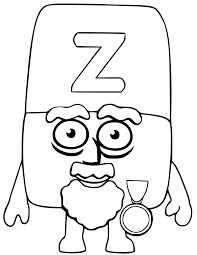 dibujos alphablocks z para colorear