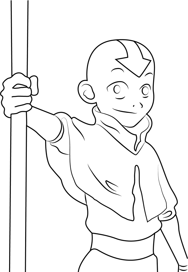 dibujos de aang para colorear