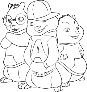 dibujos de alvin y las ardillas para colorear