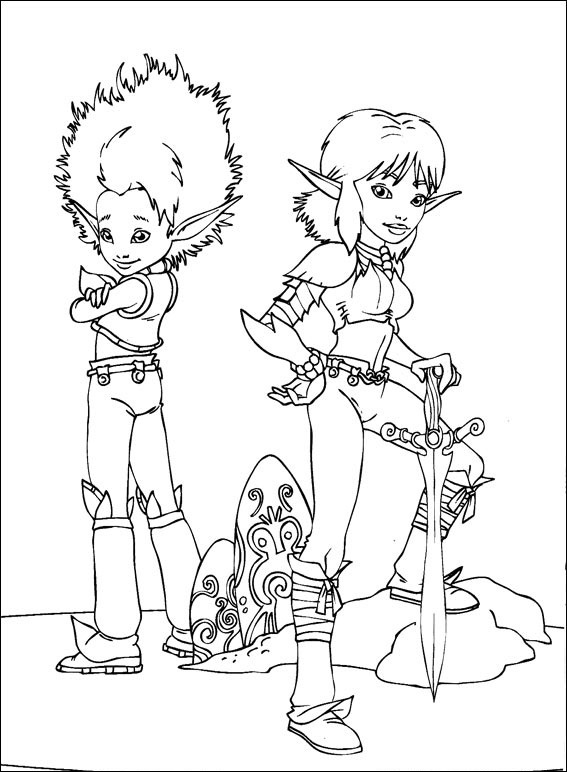 dibujos de arthur y los invisibles para imprimir y colorear