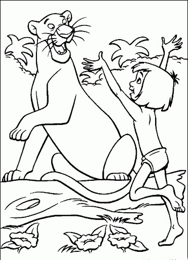 dibujos de bagheera para imprimir y colorear
