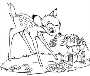 dibujos de bambi para imprimir y colorear