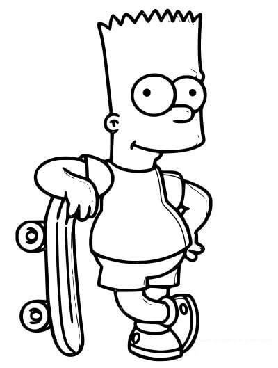 dibujos de bart simpson para imprimir gratis
