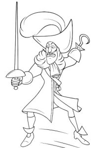 dibujos de capitan hook para colorear