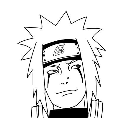 dibujos de jiraiya naturo para colorear