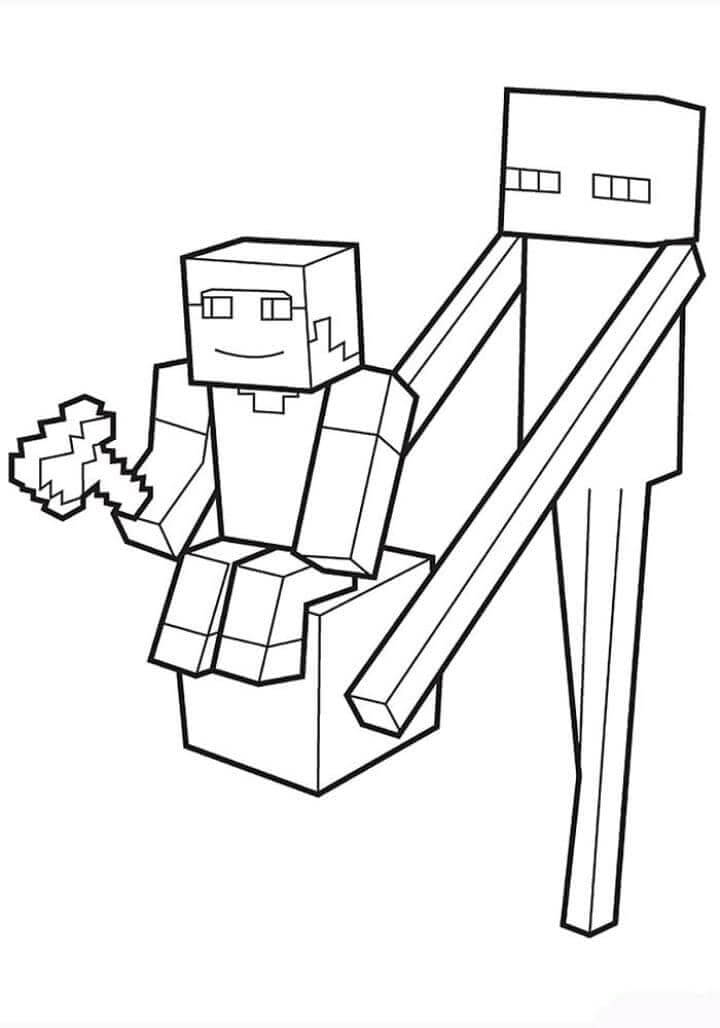 dibujos de minecraft para colorear