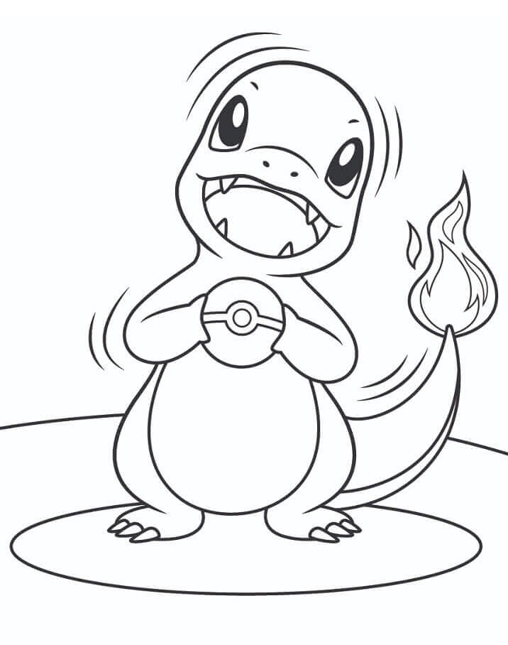 dibujos de pokemon charmander para imprimir y colorear