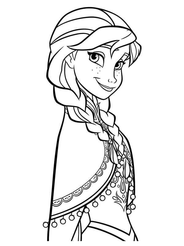 dibujos de princesa anna para colorear