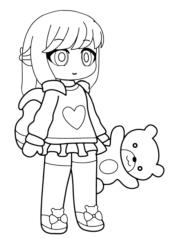 gacha nox para colorear