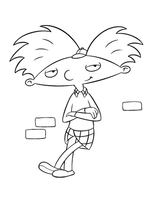 hola arnold para colorear