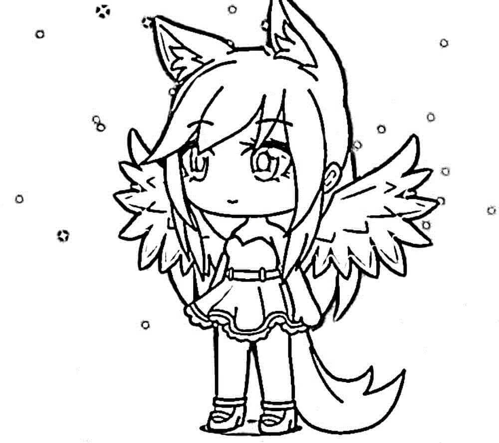 nina lobo para colorear