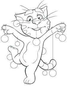 dibujos de tom el hablador bailando para colorear gratis