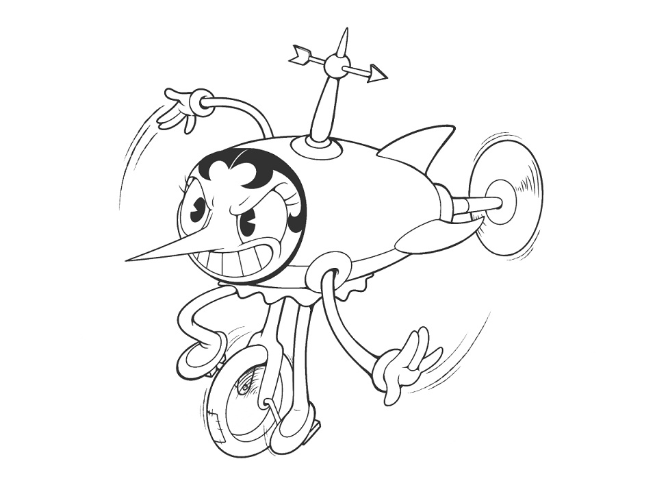 dibujos hilda berg de cuphead para colorear