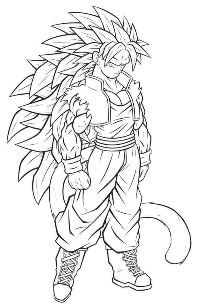 goku imagenes para colorear