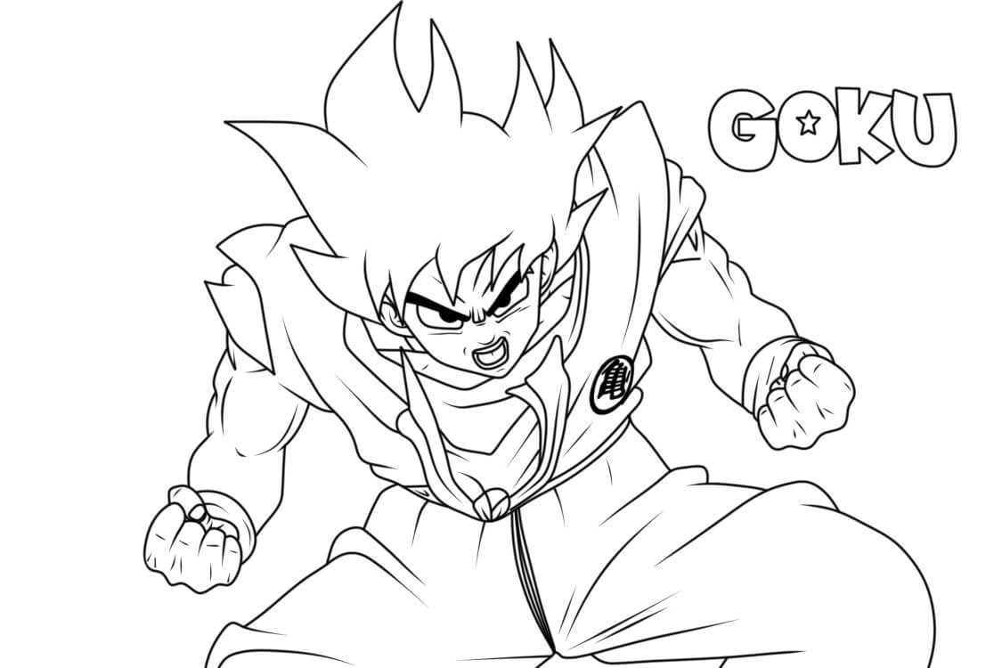 goku para colorear y pintar