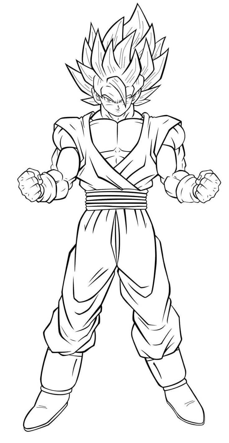 goku ssj2 de pie