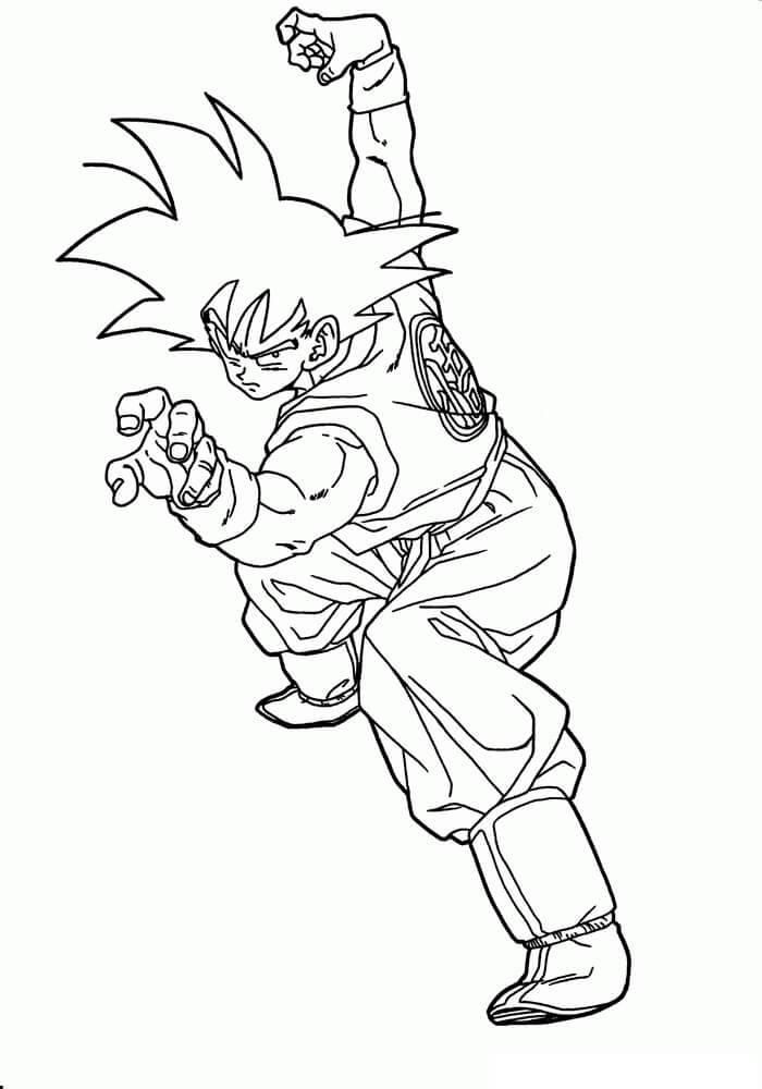 imagenes de goku para colorear
