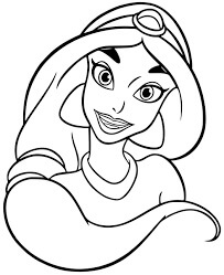 dibujo cara de jazmin para imprimir y colorear