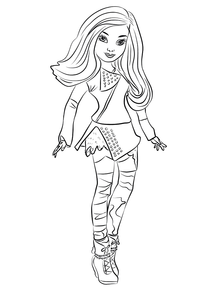dibujo descendientes mal para imprimir y colorear