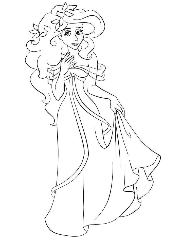 dibujo disney giselle para imprimir y colorear