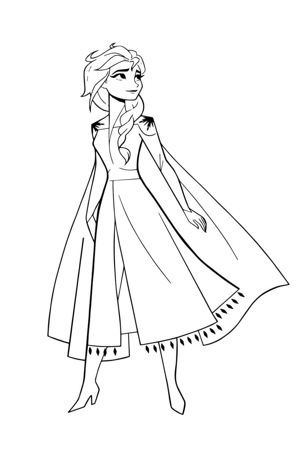 dibujo elsa imprimible para imprimir y colorear