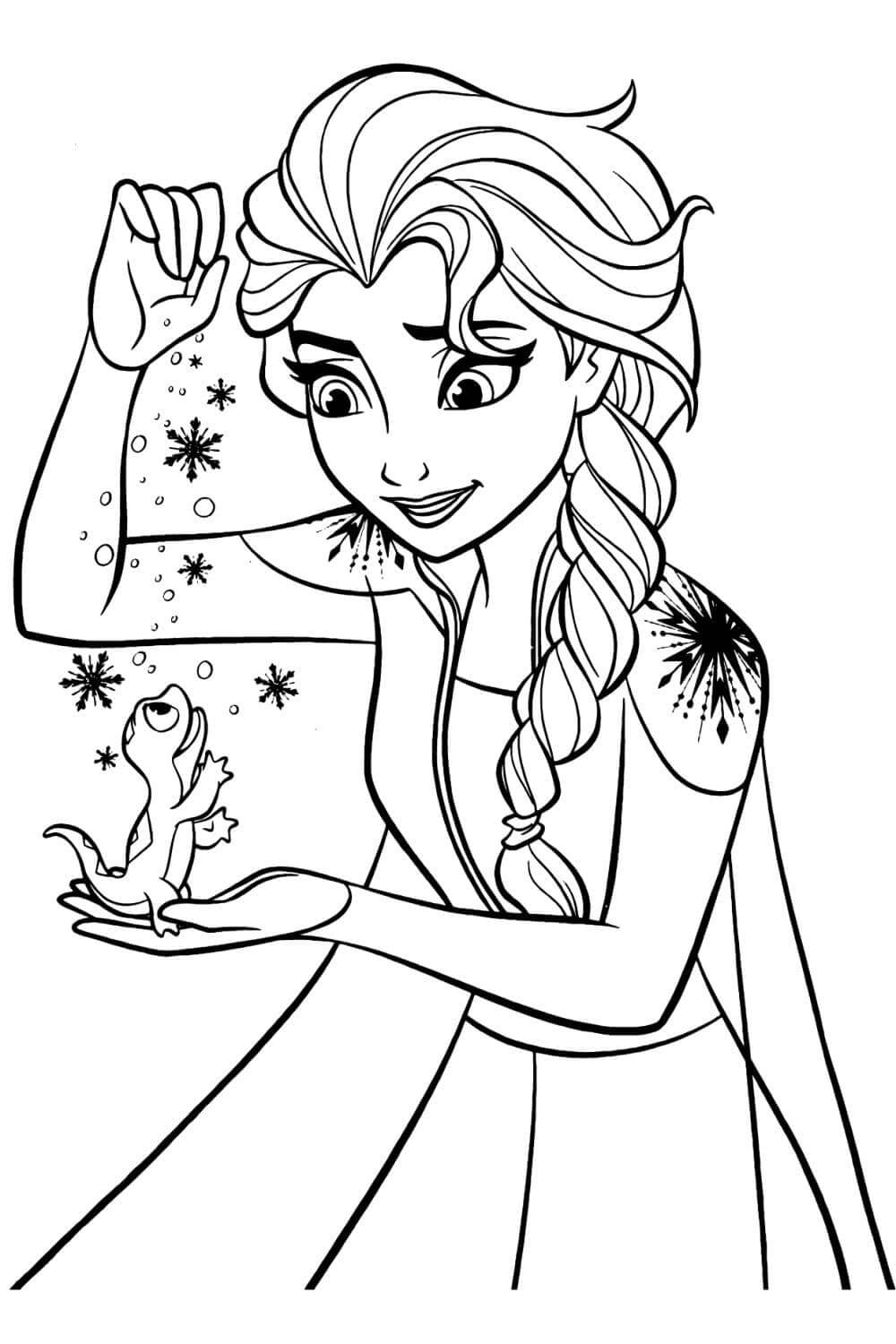 dibujo elsa y bruni para imprimir y colorear