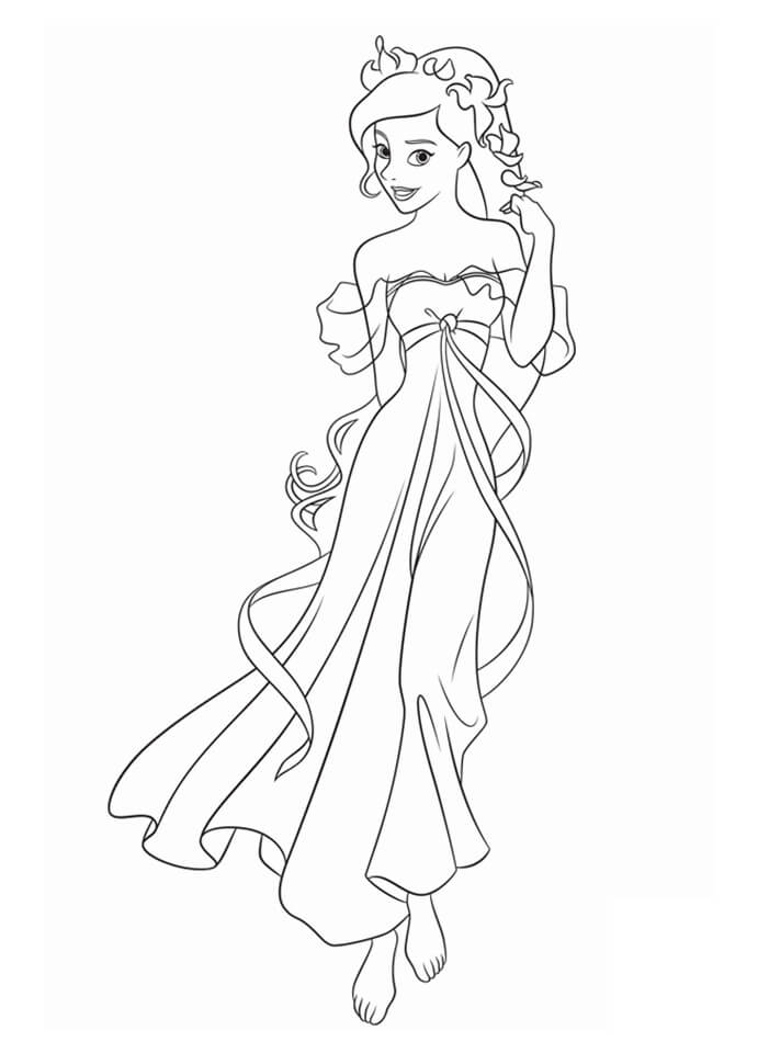 dibujo giselle encantada para imprimir y colorear