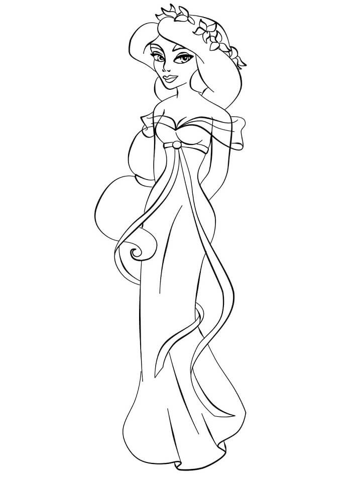 dibujo hermosa giselle para imprimir y colorear