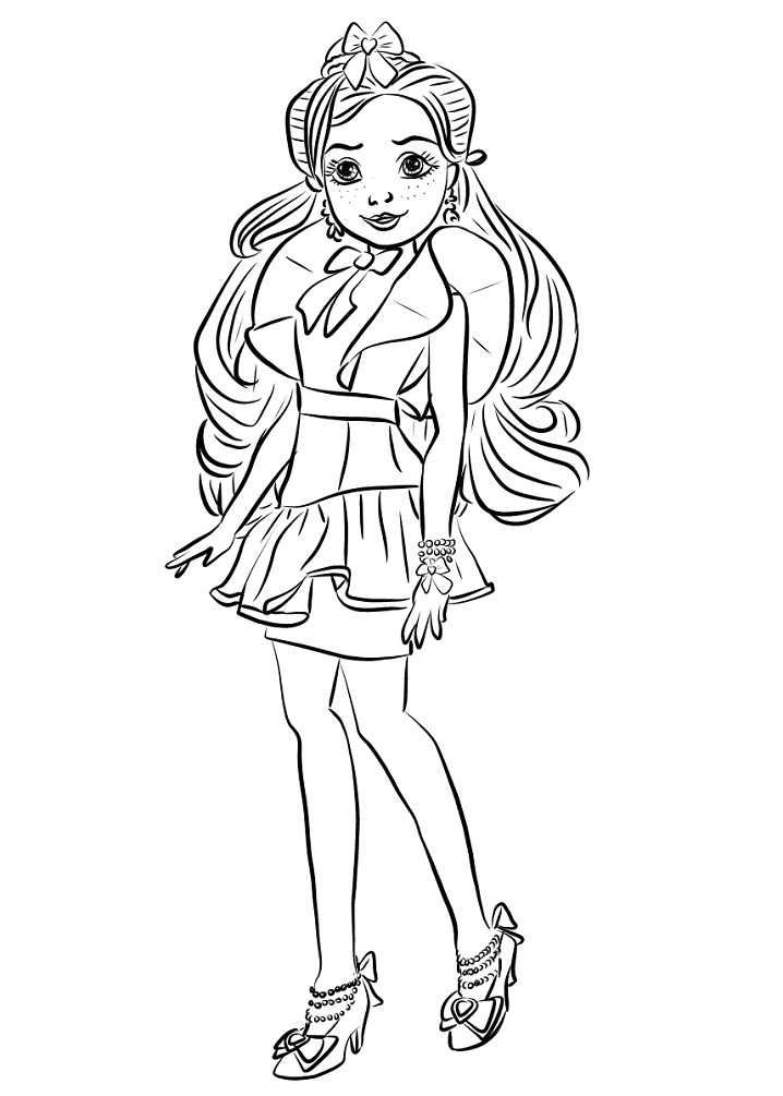 dibujo jane de descendants 2 para imprimir y colorear