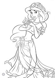 dibujo jazmin hermosa para imprimir y colorear