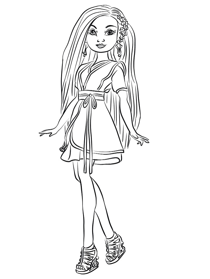 dibujo lonnie de descendientes para imprimir y colorear