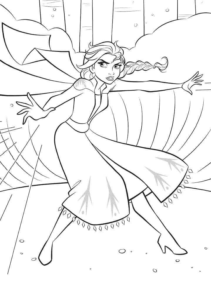 dibujo peleas de elsa para imprimir y colorear
