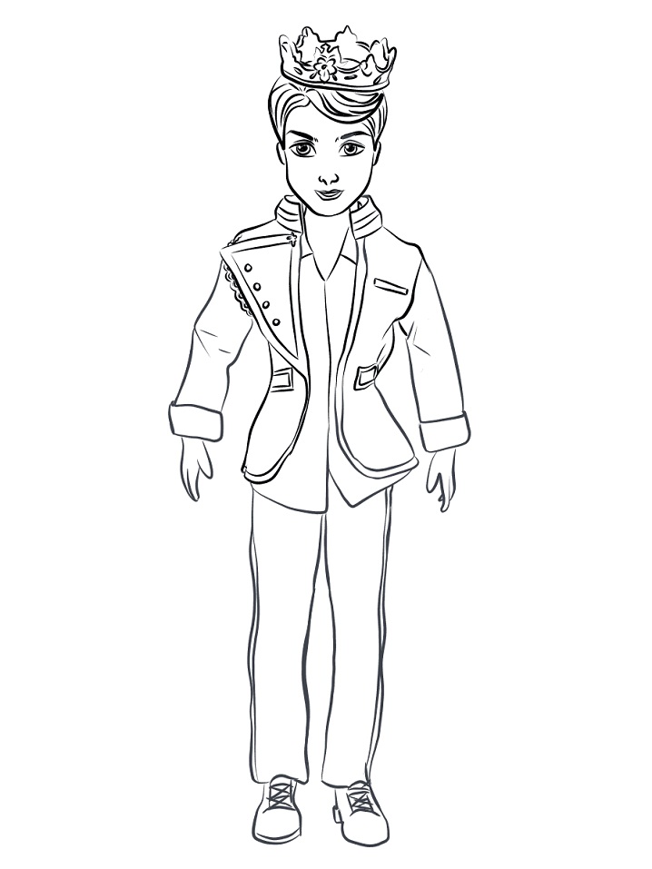 dibujo rey benjamin ben para imprimir y colorear