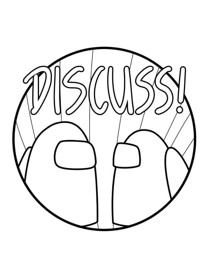 dibujo among us discutir imprimir y colorear