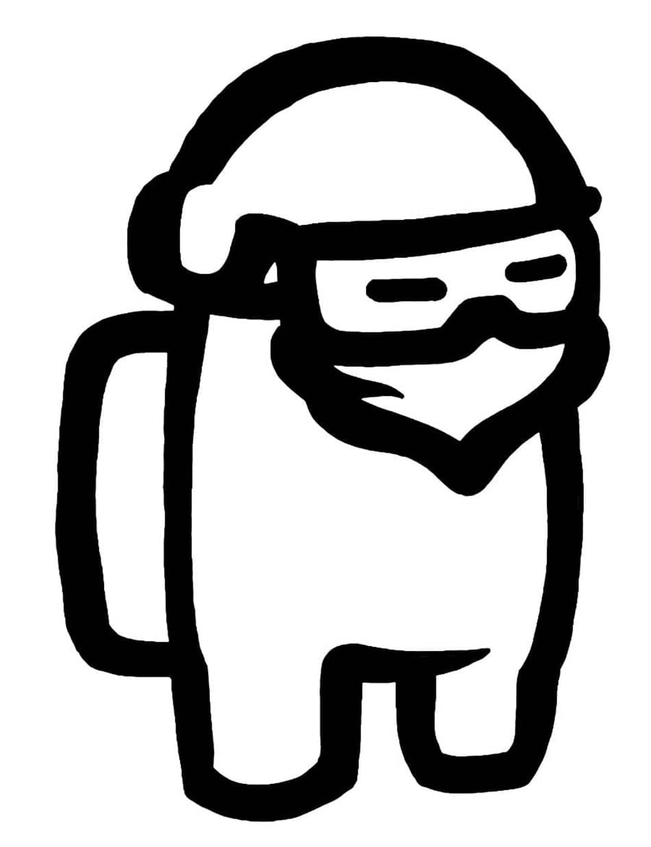 dibujo among us ninja imprimir y colorear