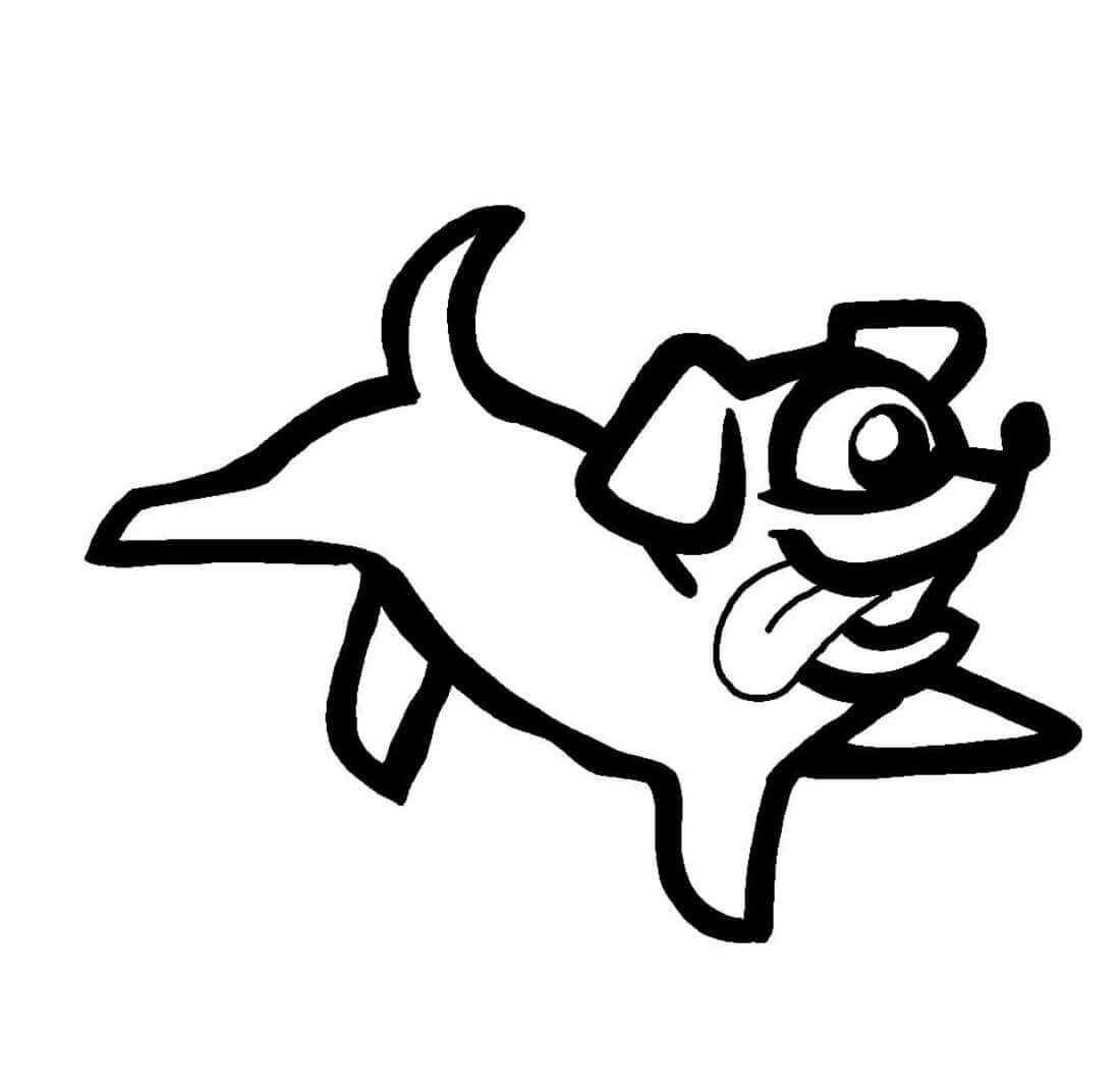 dibujo among us perro imprimir y colorear