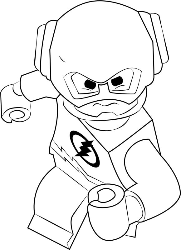 dibujo ataque flash de lego para imprimir y colorear