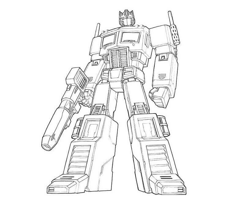dibujo buen optimus para imprimir y colorear