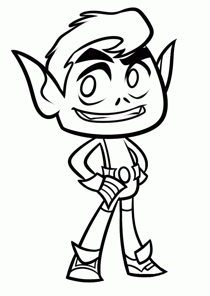 dibujo chico bestia genial para imprimir y colorear