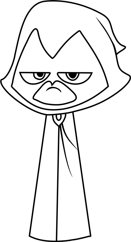 dibujo cuervo triste para imprimir y colorear