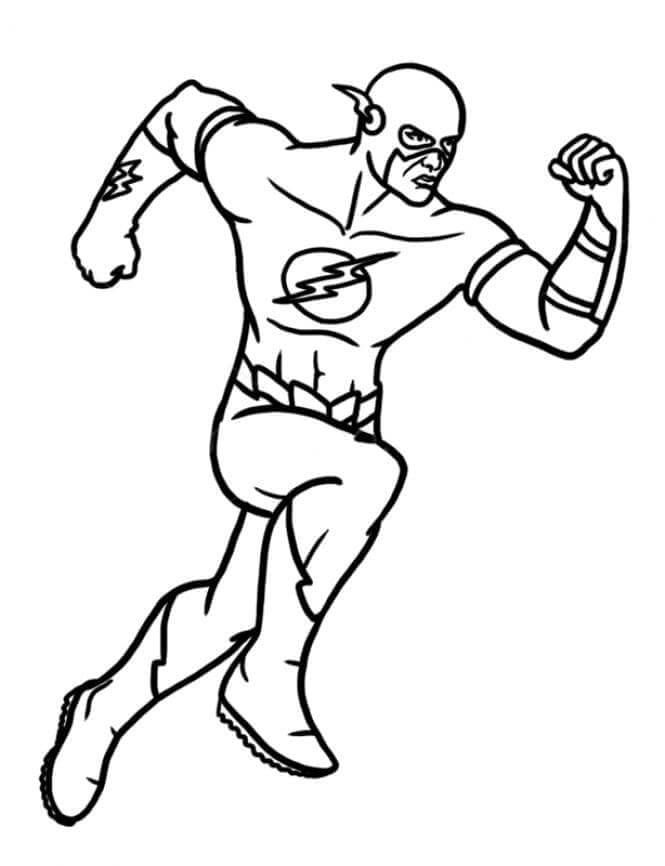 dibujo dibujo flash correr para imprimir y colorear