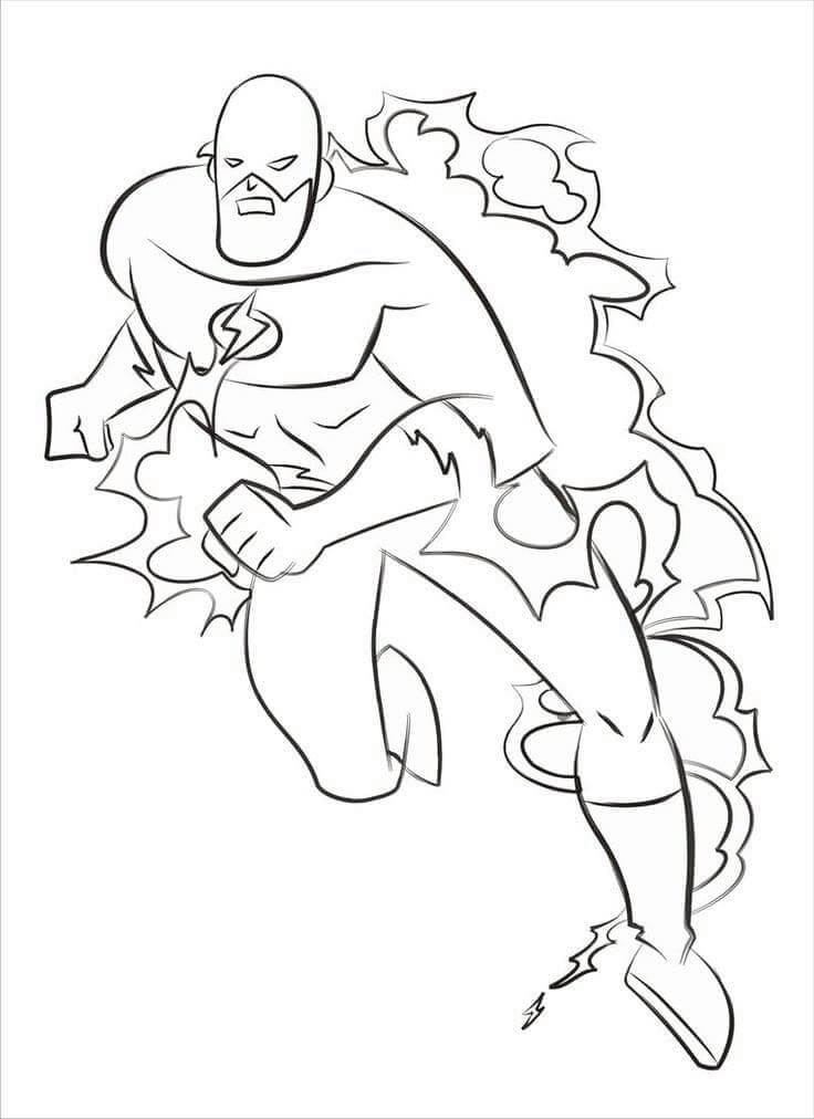 dibujo dibujo flash para imprimir y colorear